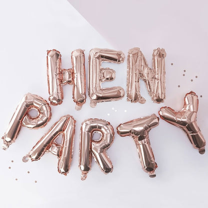 Rose Gold Hen Party Balloon Bunting - Ginger Ray - Party Touches