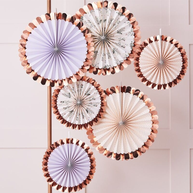 Pastel and Floral Fan Tea Party Decorations - Ginger Ray - Party Touches
