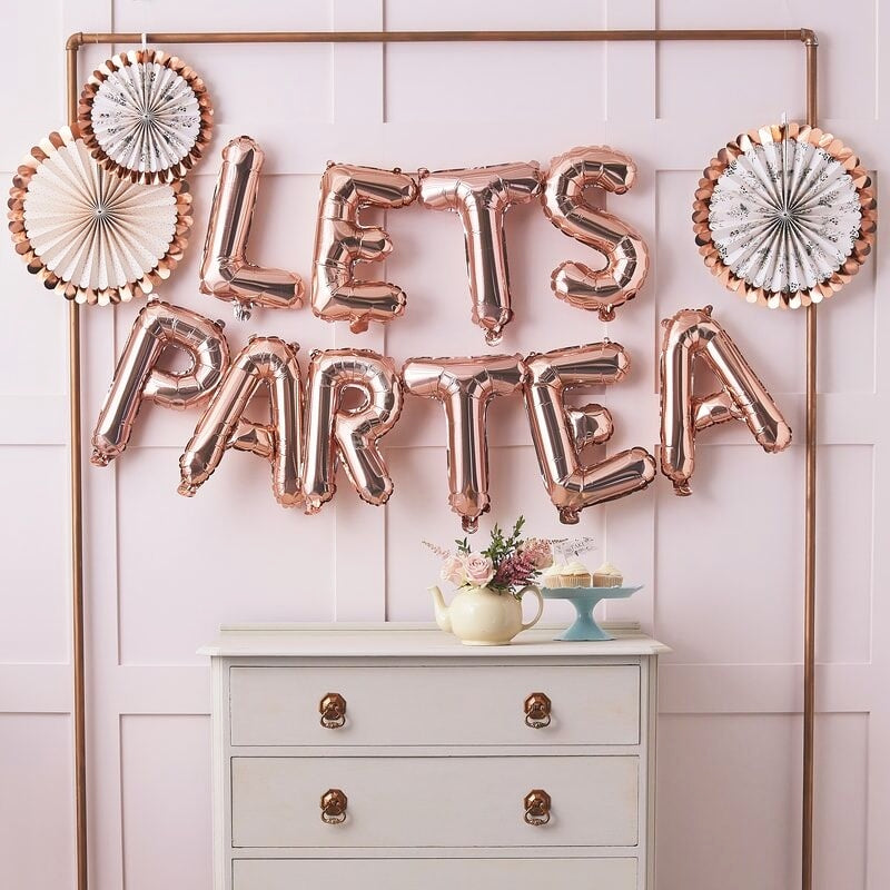 Lets Partea Afternoon Tea Party Balloon Bunting - Ginger Ray - Party Touches