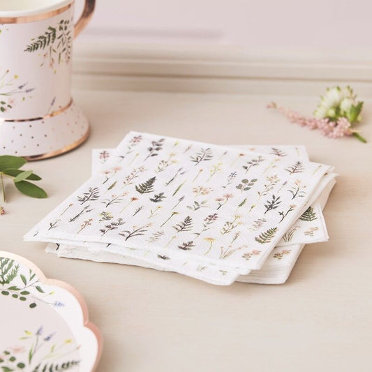 Afternoon Tea Floral Napkins - Ginger Ray - Party Touches