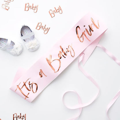 Pink It’s a Baby Girl Sash - Ginger Ray - Party Touches